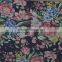 Colorful Big Flower Cotton AOP all over print stretch satin fabric