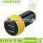 black and colorful cheap tire shape dual port usb car charger