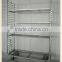 metallic storage trolleys with wheels, metal warehouse case trolley