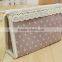 Hot sale korea style dots printing linen cosmetic bag