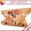 Kraft Paper Triangle Shape Pizza Box Take Out Pizza Container