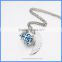 Angel Wing Metal Hollow Cage Chime Box Musical Sound Bell Ball Pendant Antenatal Training Pregnancy Maternity Necklace BAC-M056