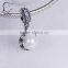 791385P Silver EVERLASTING GRACE WHITE PEARL & CLEAR CZ Pendant