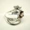 Smoky Quartz Flower 925 Sterling Silver Ring, Black Oval Gemstone FashionJewelry, Designer Oxidized Silver Handmade Jewellery