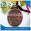 Athletic game award winning prize medals with the ribbon