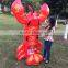 small order available 84" X 54" colorful inflatable lobster ride-on for water fun