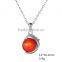 Elegant sterling silver dolphin small garnet beads necklaces