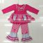 2015 fashion design valentines day girls outfit persnickety pink love girls outfits Spring and fall children boutique clothing