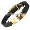 Noproblem D008 FDA Magnetic Titanium Smart Fashion Crystal Newest Fashion Silicone Bracelet
