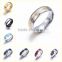 2016 Latest fashion simple design men and women stainless steel silver plated rings