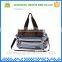 High-capacity tote stripe satin nappy mommy bag