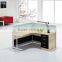 Hot sale cheap 320# partition office desk with locking wood drawers pedestal