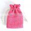 Colorful Small Drawstring Jute Pouch, jute jewelry pouch jute bag wholesale (20150730J101)