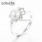 2016 European Style Rings 925 Sterling Silver Pearl Ring Design