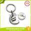 fob cheap promotional plating shopping trolley coin keyring