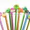 3d cartoon character soft PVC/ rubber pencil/ pen topper