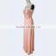 OEM pink chiffon beaded wedding dresses made in china
