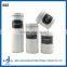 TP12093 hot selling glassware wholesales white stainless steel coating with blackboard paint glass storage jar with lid