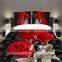 luxury flower 3D printed bedding set 100% polyester