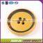 Yellow color plastic made polyester button for clothing