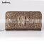 2016 Crocodile Leather Wallet Wallet With Mobile Phone Holder Violet Purse Wallet
