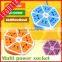 Wholesale high quality orange design creative multi power extension socket