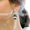 Elegant multicolor cubic zircon charm earring stud w/18k yellow gold plated jewelry women's earring