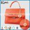 H letter hollow round custom handbag metal logo tag with chain and hook