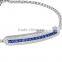 stainless steel monica bracelet sapphire diamond adjustable bracelet