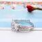 High quality real gold/silver plated alloy diamond jewelry wedding rings