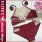 Wholesale Red Lace Hot Fashion Two Piece Woman Open Sexy Bikini Swimwear 2017
