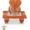 Chowki Ganesha painting marble artist home decor All Purpose gift art and craft Choki Ganpati idol