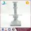 Antique gray pillar stoneware embossed candle holders wedding