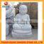 Natural Stone Carved Cute Little Monk for Reading Scripture