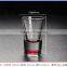 30ml shot glass with colored bottom