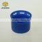 Round 17.5oz Empty Amber Glass Reagent Bottle With Blue Plastic Lid