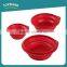 Personalized multi sizes pet travel feeding bowls silicone collapsible dog bowl