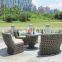 Outdoor furniture patio garden use PE synthetic rattan/wicker dining table and chairs with cushion