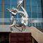 Life Size Miror Finishing Stainless Steel Music Man Guitars Sculpture for Sale