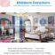 RD9907 hot sale 2017classic brown N white traditional matching bedroom cheap home furniture queen size king size bedroom set