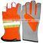 orange reflective gloves
