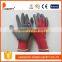 DDSAFETY Hot Sale In 2016 Red Nylon With Grey Latex Gloves
