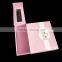 custom pink magnetic closure paper box with PVC window hair extension packaging box