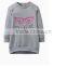 Latest kids clothes wholesale china baby clothes 2017 boutique clothing printed long sleeve grey cotton latest blouse designs