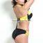 Nylon Plus Size High Waist Bikini backless two piece skinny style stretchable patchwork Sold By Set
