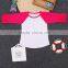 wholesale ruffle reglan fashionable shirts for girls