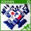Cheap qualified printing promotional gifts knitted fabric soccer fans scarf