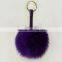 Small real fox fur Bag Pendant Car Key Chain Clothing Accessories 8 color