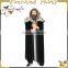 faux fur trimmed medieval men black knitted wool cape FGCA-0002