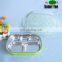 High Quality Stainless Steel 5 Compartment Lunch Plate Food Tray Plate Dish